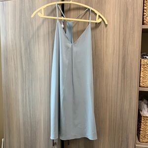 alice + olivia blue silk dress